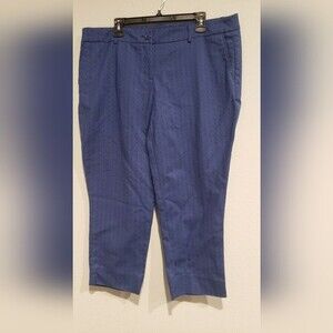 Hilary Radley boomerang print mid waist stretch Capri Pants Size 16